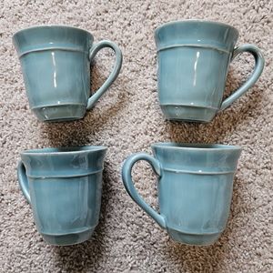 Pottery Barn Cambria Turquoise Mug Set
